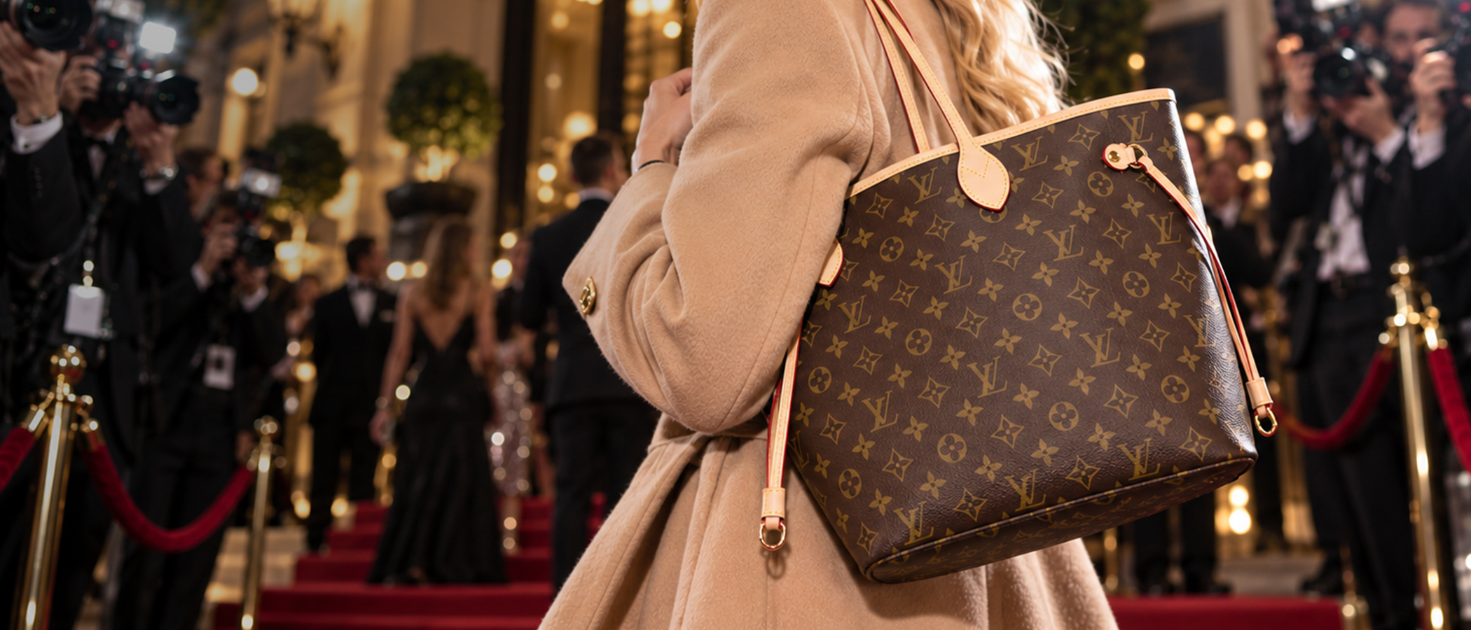 Louis Vuitton Neverfull MM Tote Bag + Cash